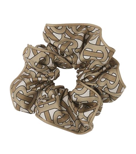 neutrals silk patterned scrunchie